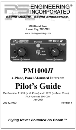 PM1000II Intercom Manual